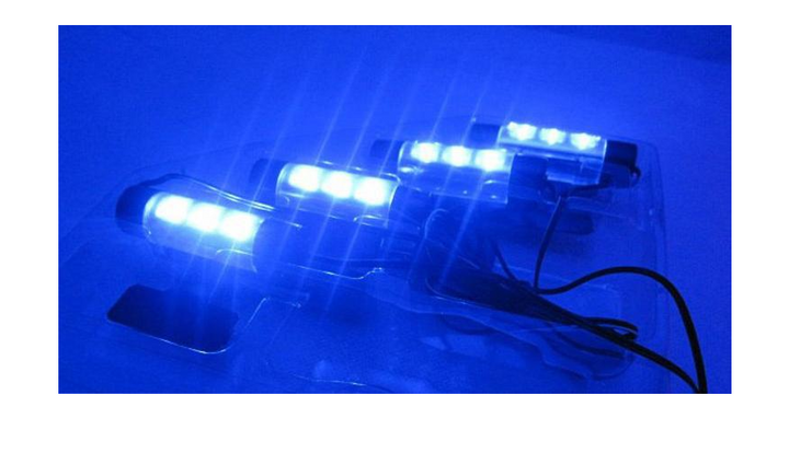 Luces LED de Reposapiés para Coche — Ambiente Azul bajo el Salpicadero (Footwell)