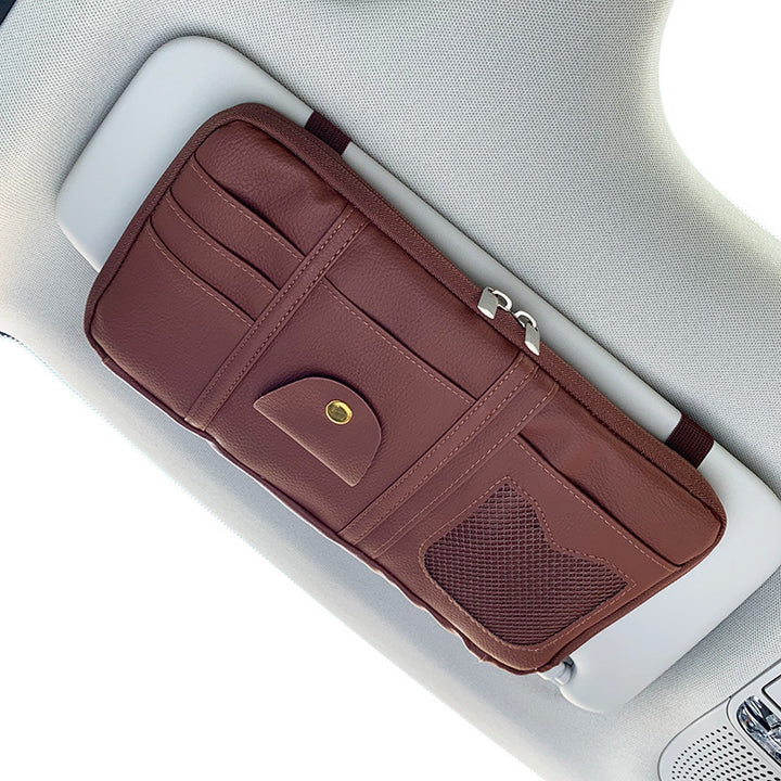 Organizador de Visera de Cuero para Coche