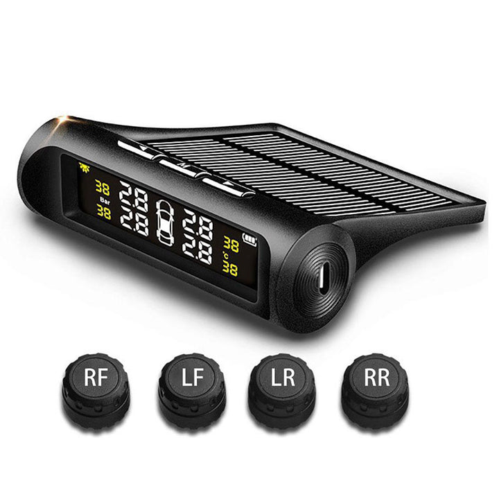 Sensor de Presión de Neumáticos Solar TPMS (Inalámbrico, 4 Sensores)