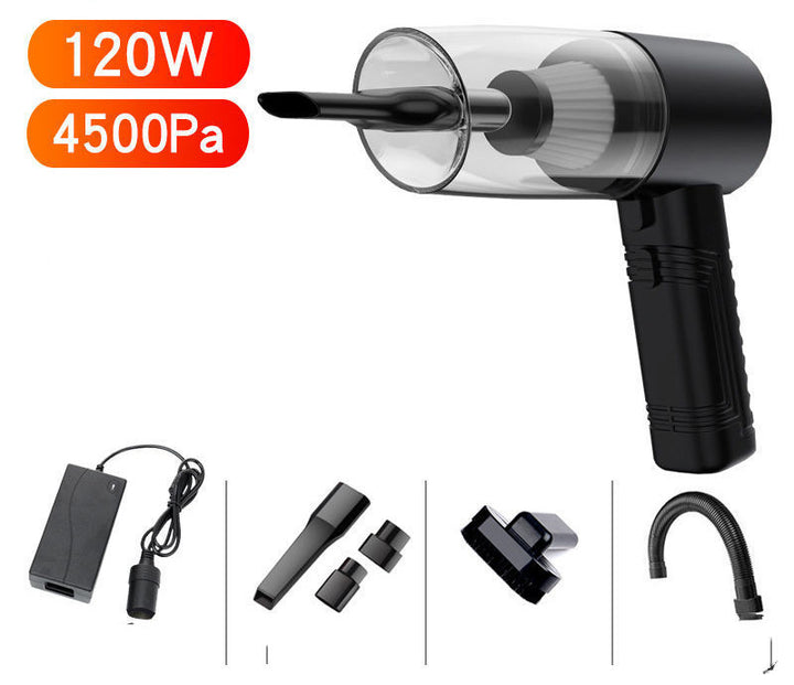 Aspirador de Coche Portátil Potente 2 en 1 — Aspira y Sopla (Recargable, Sin Cables)