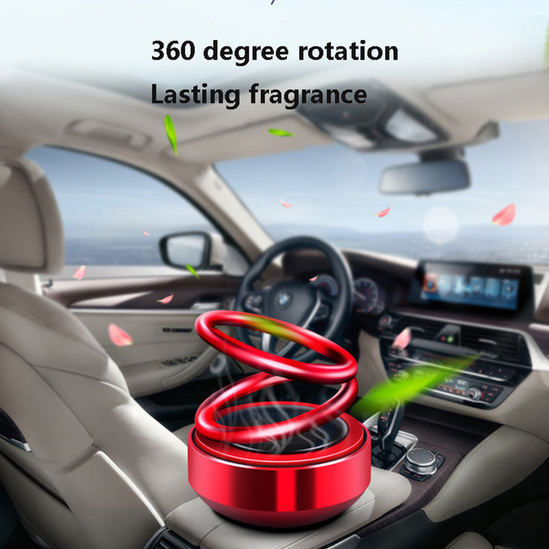 Ambientador Solar Giratorio para Coche — Difusor de Aroma sin Pilas