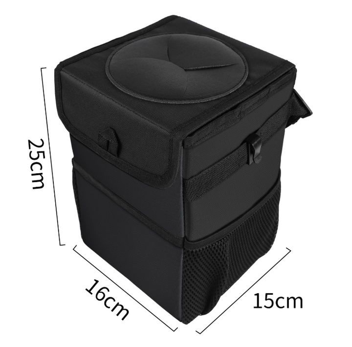 Cubo de Basura para Coche con Tapa (Papelera Plegable)