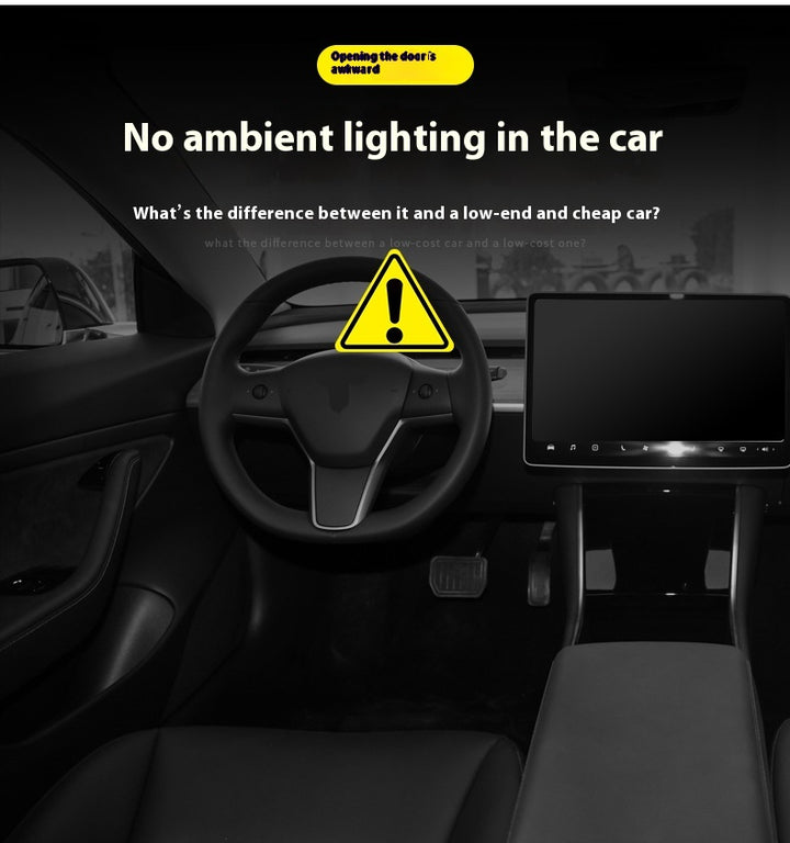 Kit de Luz Ambiental RGB con App para Coche — Piezas Magnéticas Inalámbricas