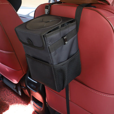Cubo de Basura para Coche con Tapa (Papelera Plegable)