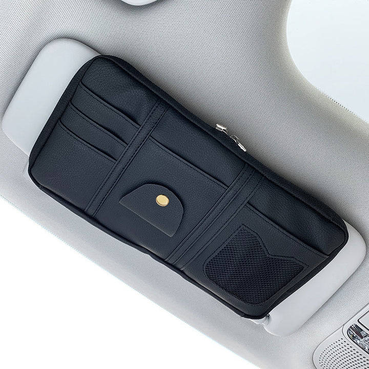 Organizador de Visera de Cuero para Coche