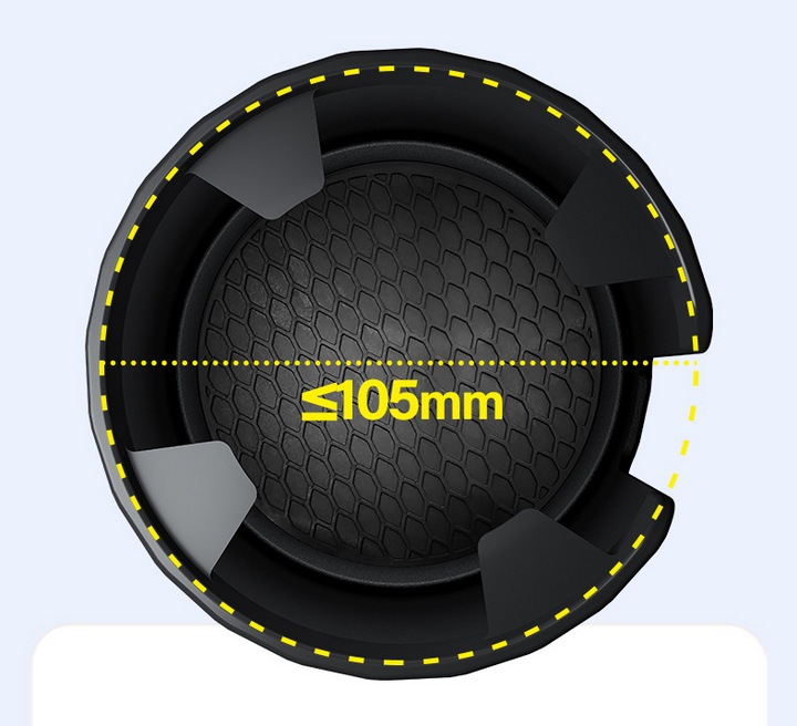 Adaptador Ampliador de Posavasos para Coche (Matte Black)